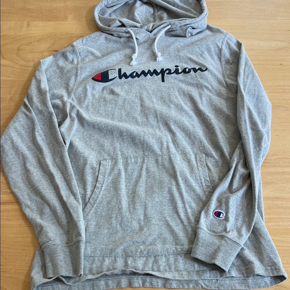 Champion Light Gray Pullover Hoodie